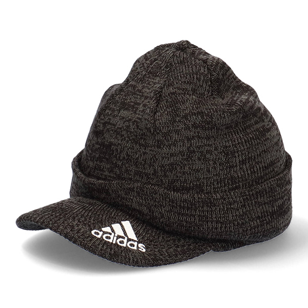 adidas（アディダス） ツバ付き ニット帽 つば付き ロゴ ニット