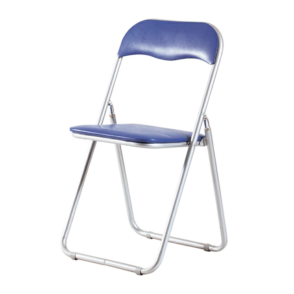 弘益 パイプ椅子 4脚セット 座面高46cm スチールフレーム 折りたたみ