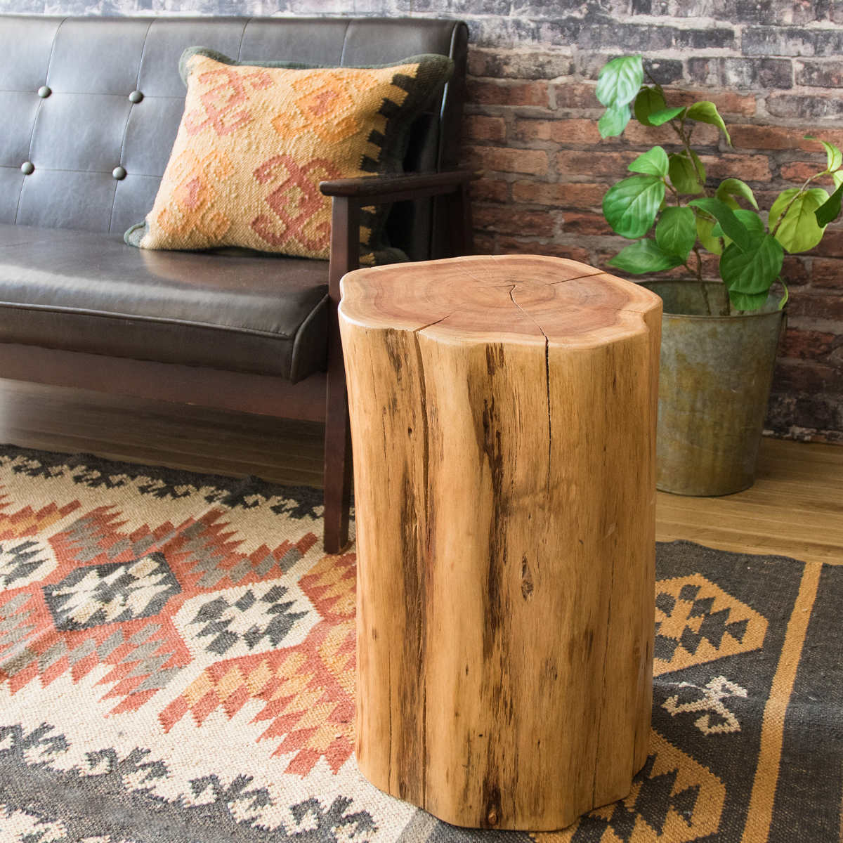 宮武製作所 スツール 高さ48cm 木製 天然木 丸太 （ チェア 椅子 イス