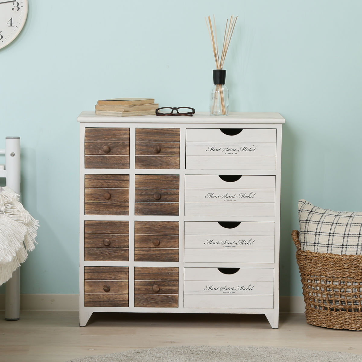 不二貿易（Fuji Boeki） チェスト 幅68cm 3列4段 アンティーク調