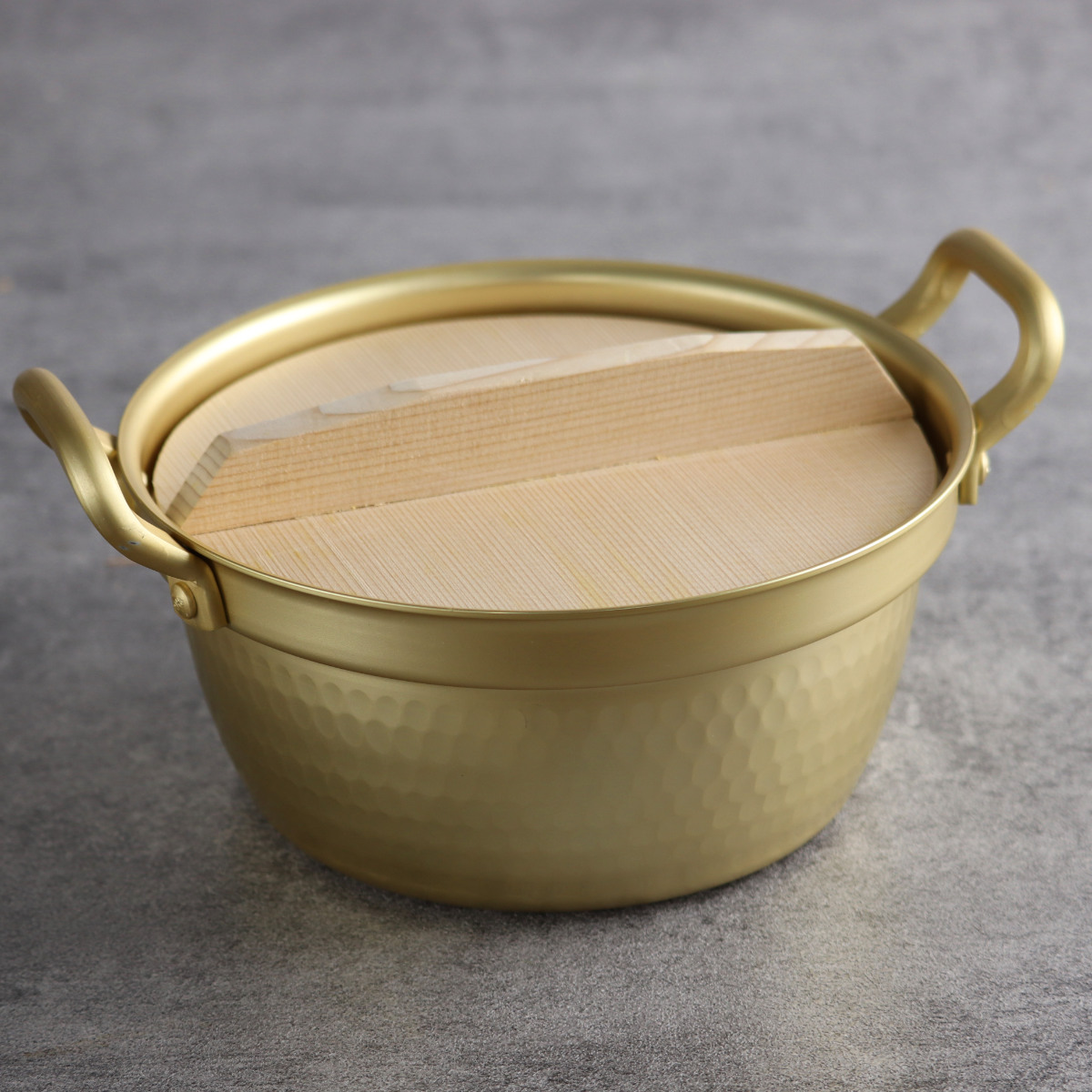 北陸アルミニウム 特典付き 両手鍋 15.5cm 小伝具 アルミ段付鍋 木蓋付