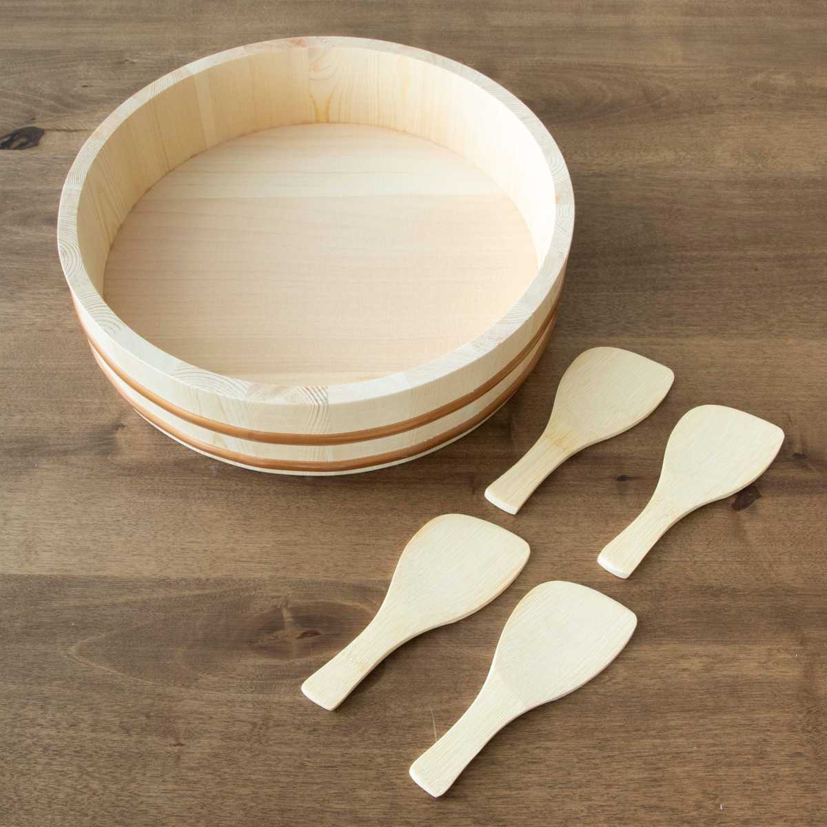 パール金属 寿司桶 30cm おウチで楽しい 手巻き寿司桶 5点セット