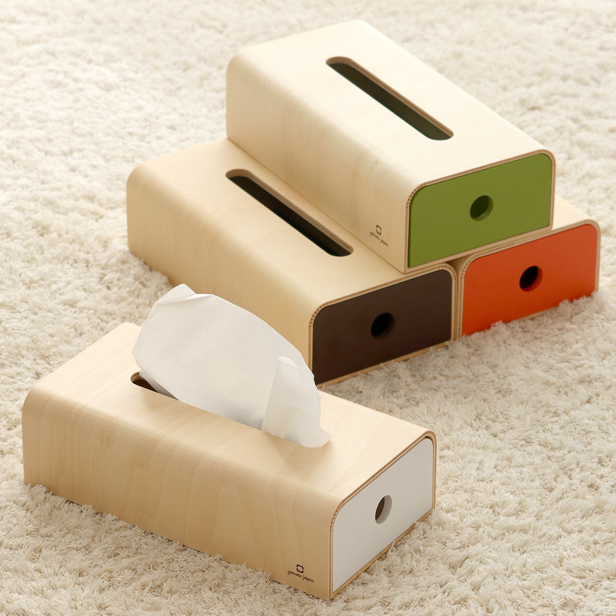 ヤマト工芸 ティッシュボックス ソフトパック用ティッシュケース