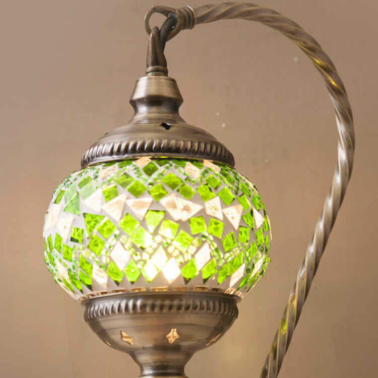 テーブルランプ 卓上ライト グリーン ガラス モザイクガラス おしゃれ