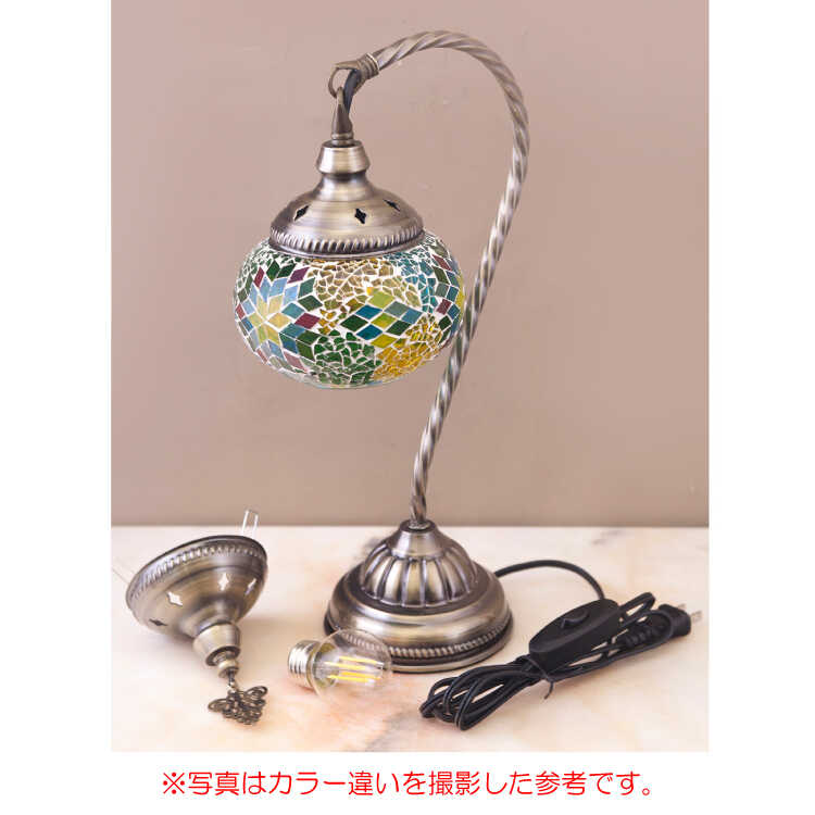 テーブルランプ 卓上ライト グリーン ガラス モザイクガラス おしゃれ