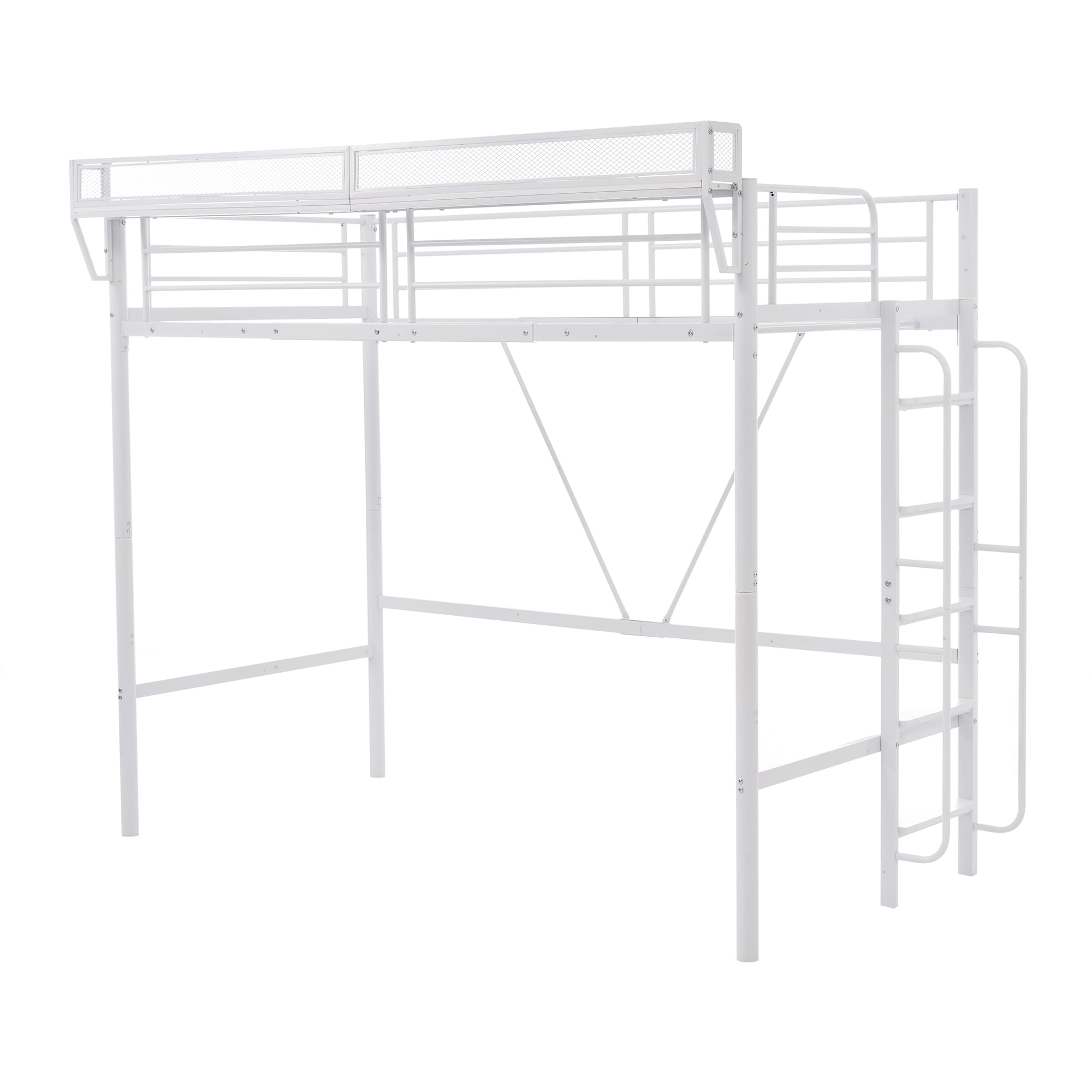 システムベット ロフトベッド ハイタイプ パイプベッド シングル