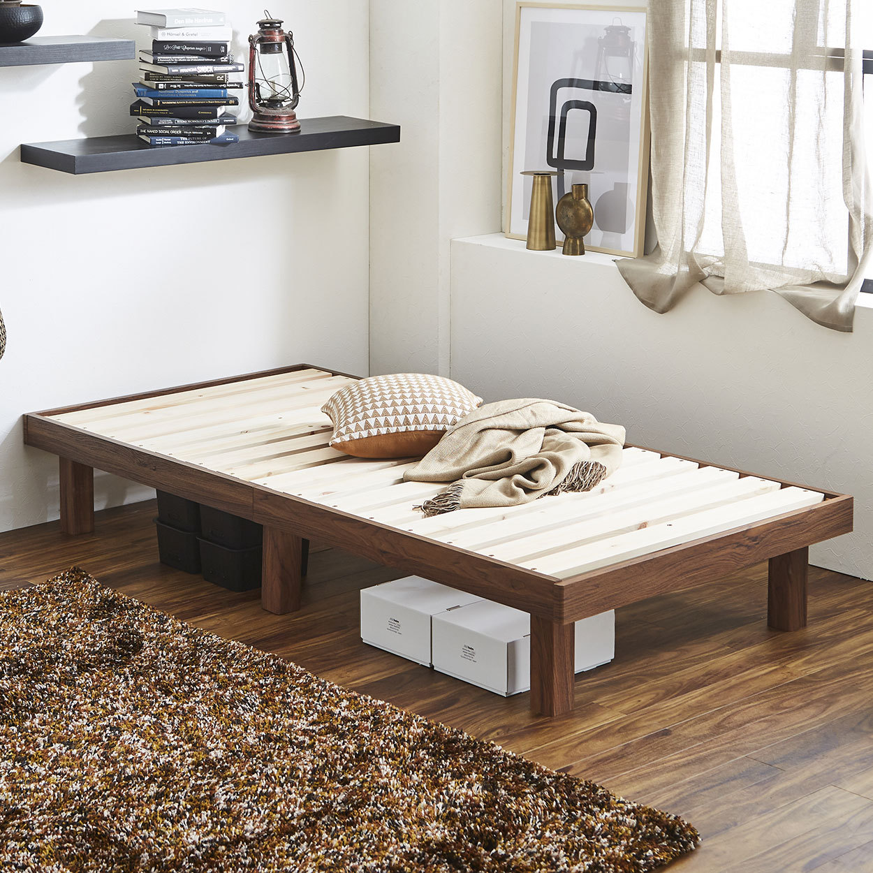 ネルコンシェルジュ 檜すのこベッド シングル ヘッドレスベッド