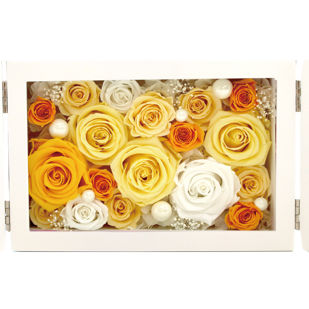 プリザーブドフラワーIPFA 名入れ 彫刻 プリザーブドフラワー 写真立て