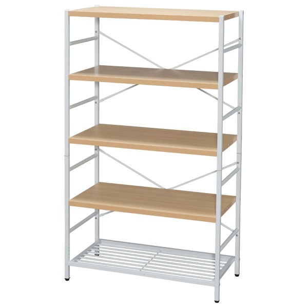 ラック 棚 スチールラック 木製 5段 幅80 収納 スチール シェルフ