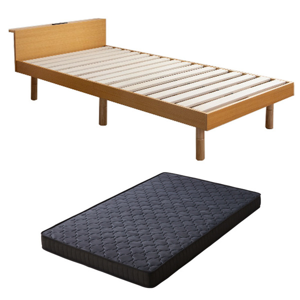 ベッド マットレス付き ダブル セット ベッドフレーム すのこベッド