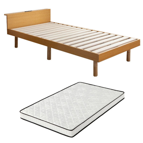 ベッド マットレス付き シングル セット すのこベッド ベッドフレーム