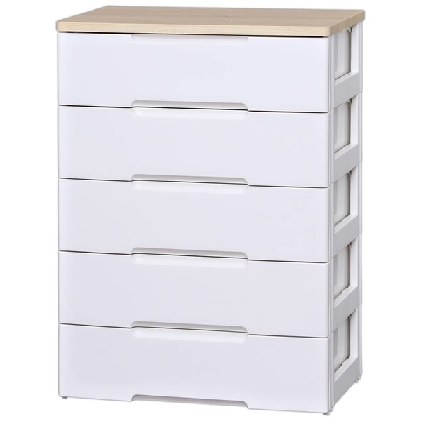 IRIS OHYAMA（アイリスオーヤマ） チェスト 5段 ランドリーチェスト 白