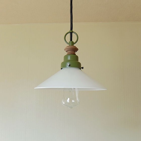 照明 ペンダントライト 後藤照明 乳白P1硝子セード LED対応 大正ロマン