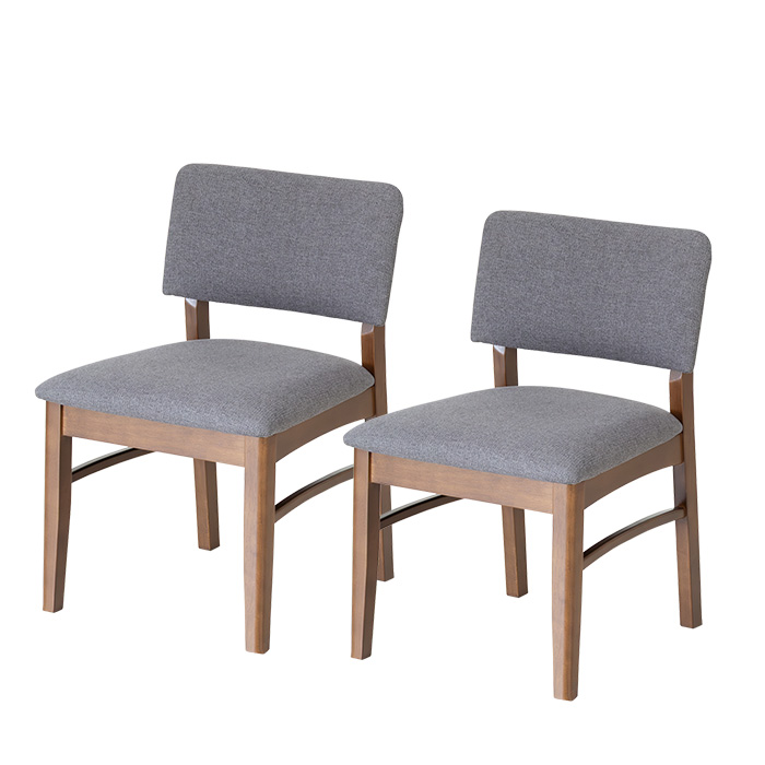 貞苅椅子製作所 ダイニングチェア 2脚入り 肘無 天然木フレーム 快適