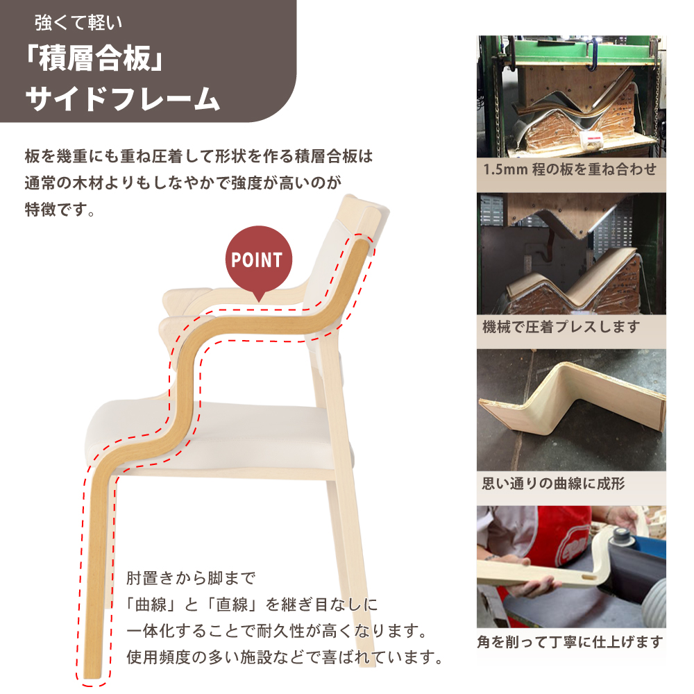 貞苅椅子製作所 高齢者椅子 完成品 介護 椅子 疲れにくい 座面高41