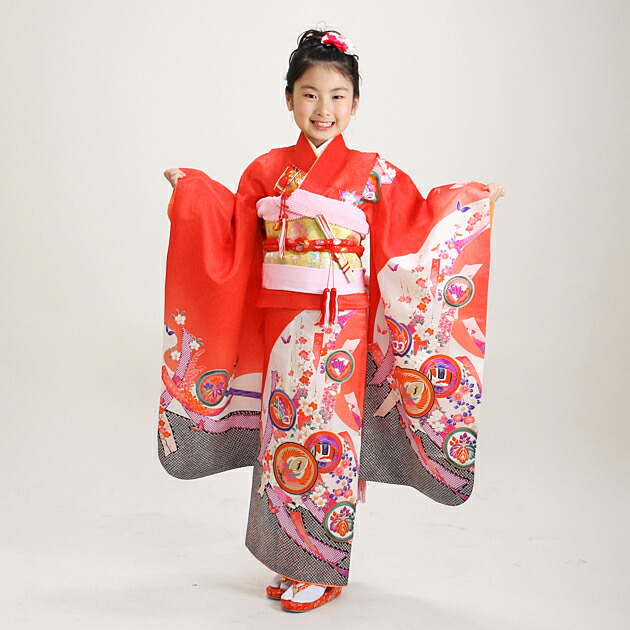 七五三 着物 7歳 女の子 着物レンタル 5歳 104 送料無料 : 貸衣装