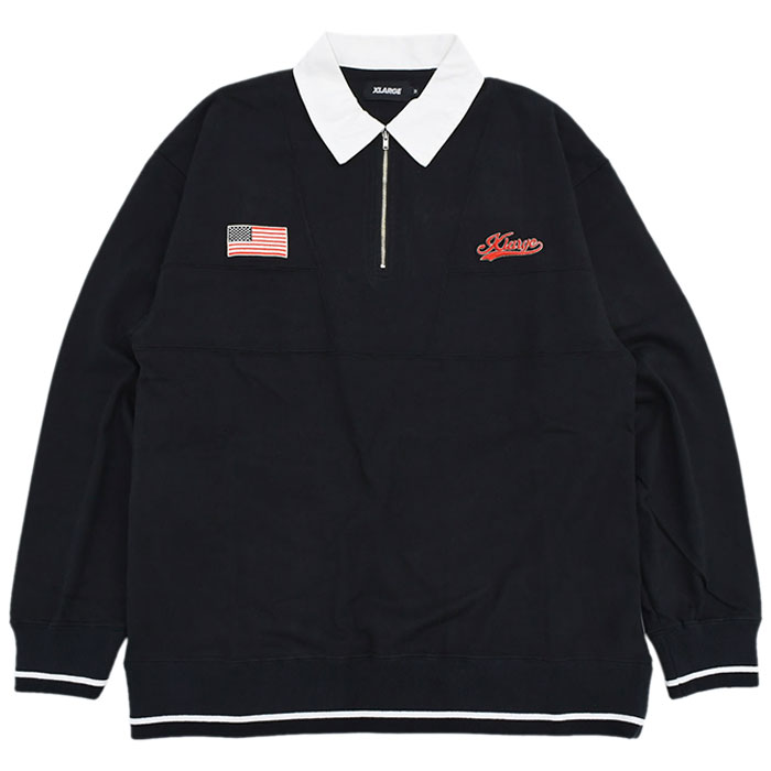 XLARGE（エクストラ ラージ） ポロシャツ 長袖 X-LARGE メンズ エンブ