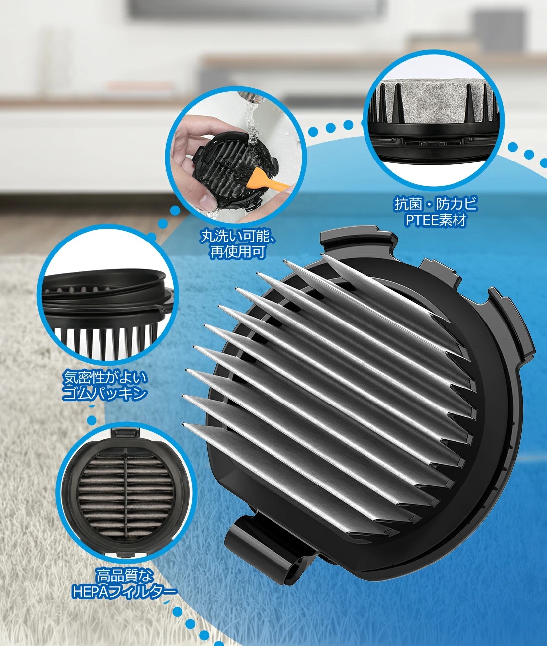 日立（HITACHI） 掃除機 フィルター PV-BJ700G-013 Bフィルター 2個