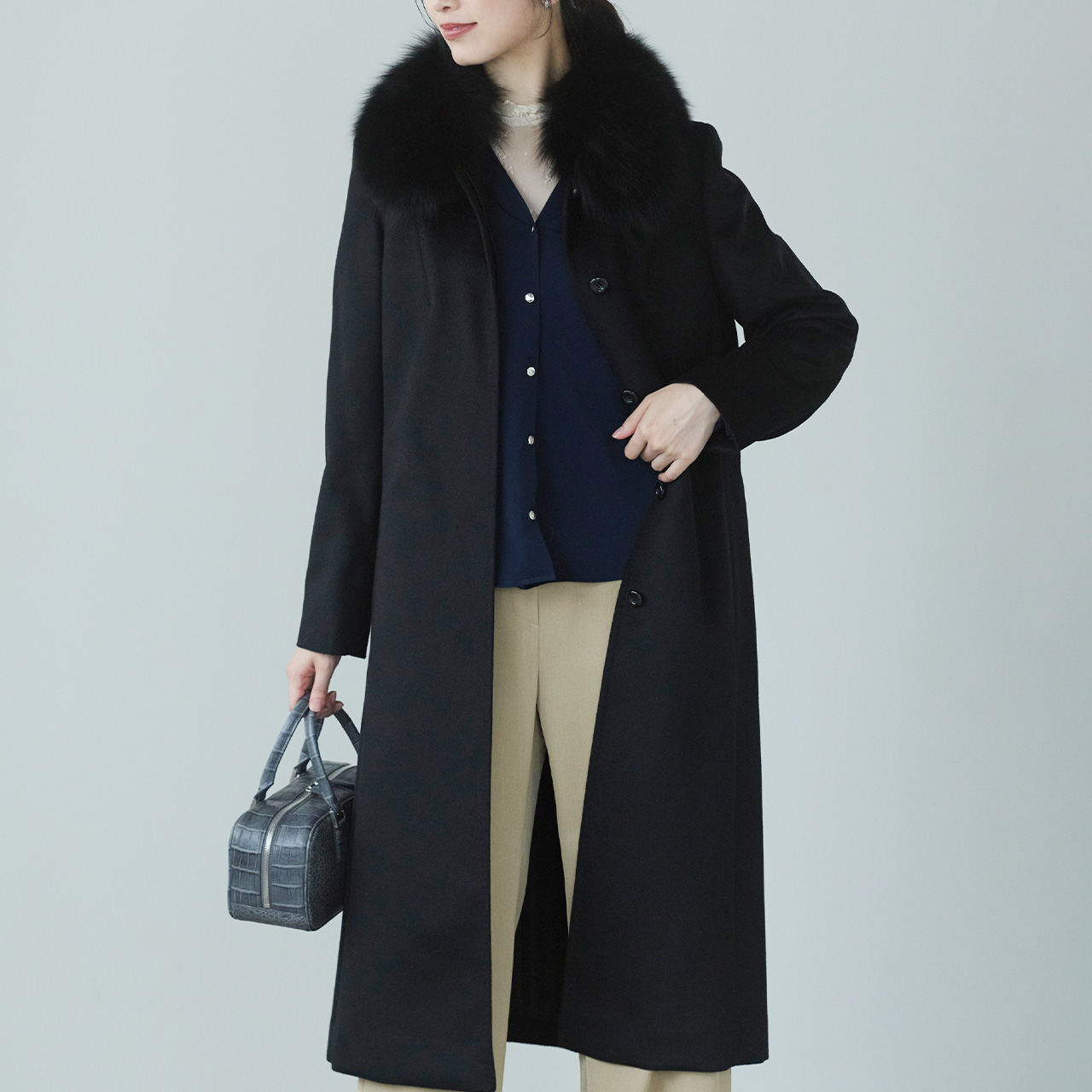 sankyo shokai（三京商会） [10%offクーポン]カシミヤ ロング コート