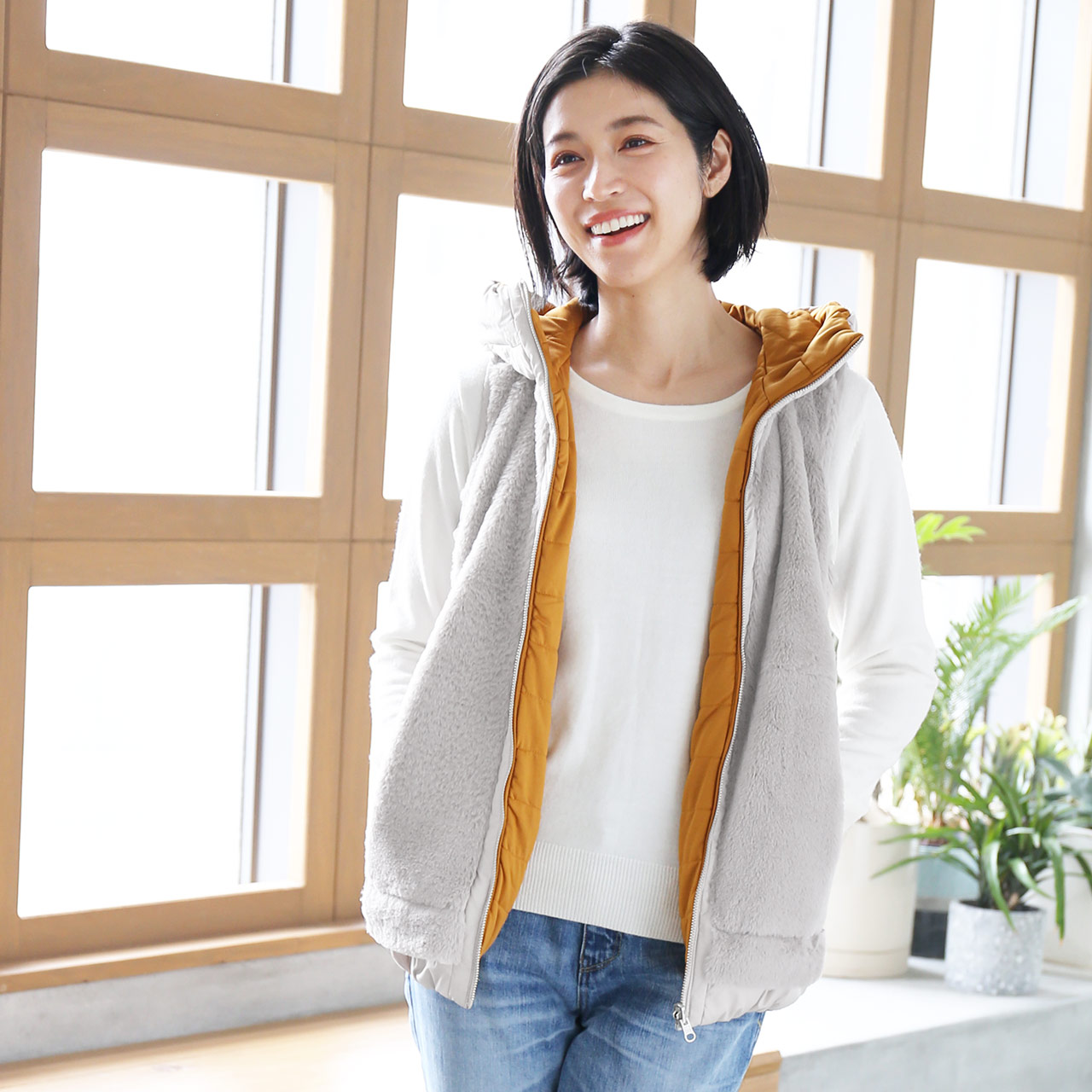 sankyo shokai（三京商会） リバーシブル ダウンベスト ベスト