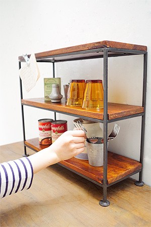 ラック 卓上 おしゃれ ディスプレイ 収納 棚 木製 レトロ アンティーク