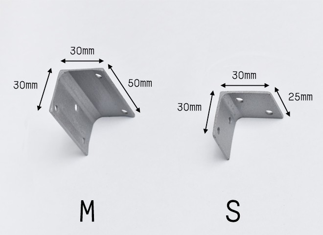 アイアン 金物 Lアングル 等辺 ブラック シルバー コーナー