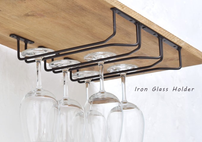 ワイングラス ラック ハンガー 戸棚下 吊り下げ 収納 レトロ
