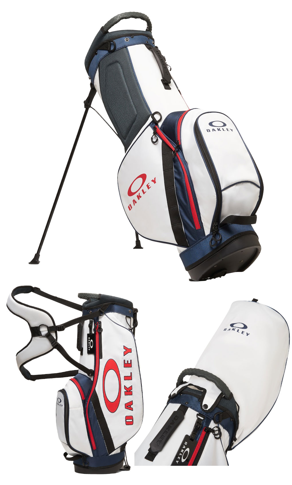 OAKLEY キャディバッグ（色：ホワイト系）｜ゴルフ用バッグ｜ゴルフ