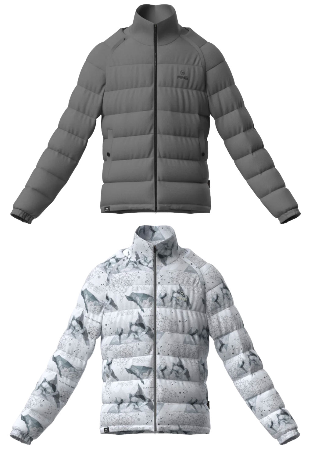 定価17,600円 PING ピン 防風 撥水 中綿 ブルゾン M グレー 楽天市場