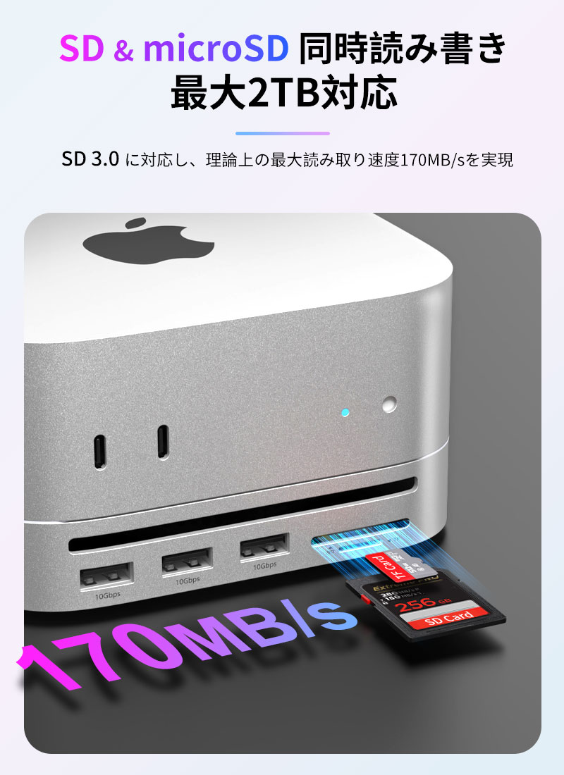 JNH 10-in-1 USB-Cドッキングステーション M.2 NVMe SSDスロット搭載