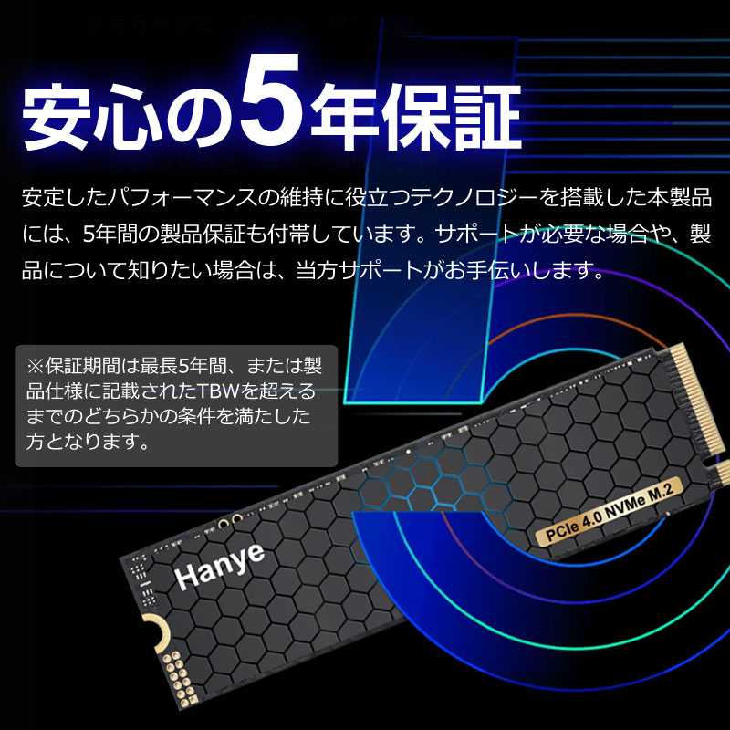 Hanye Hanye 1TB 3D NAND NVMe 2.0 SSD PCIe Gen 4x4 PS5 Pro/PS5 Slim
