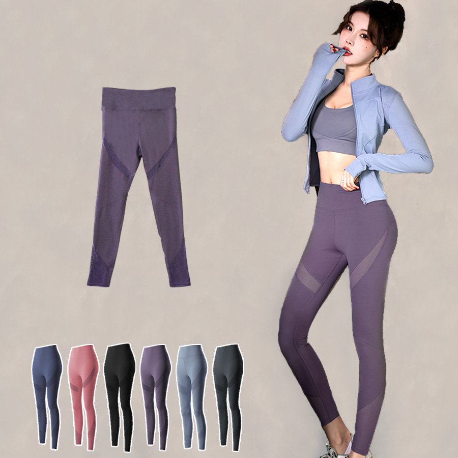 スポーツウェア ヨガウェア レディース レギンス パンツ ネイビー 紺