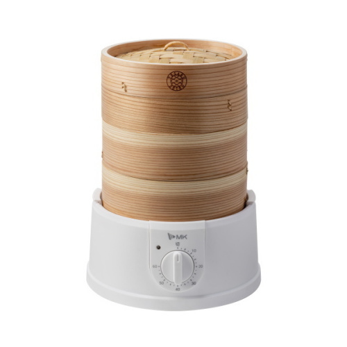 エムケー精工 お手軽電気せいろ 18cm レシピ付 EM-185 1年保証 蒸し器