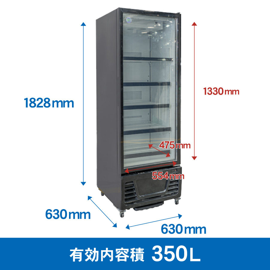 JCM レビュー特典 RIT JCM タテ型 冷蔵ショーケース RITS-363