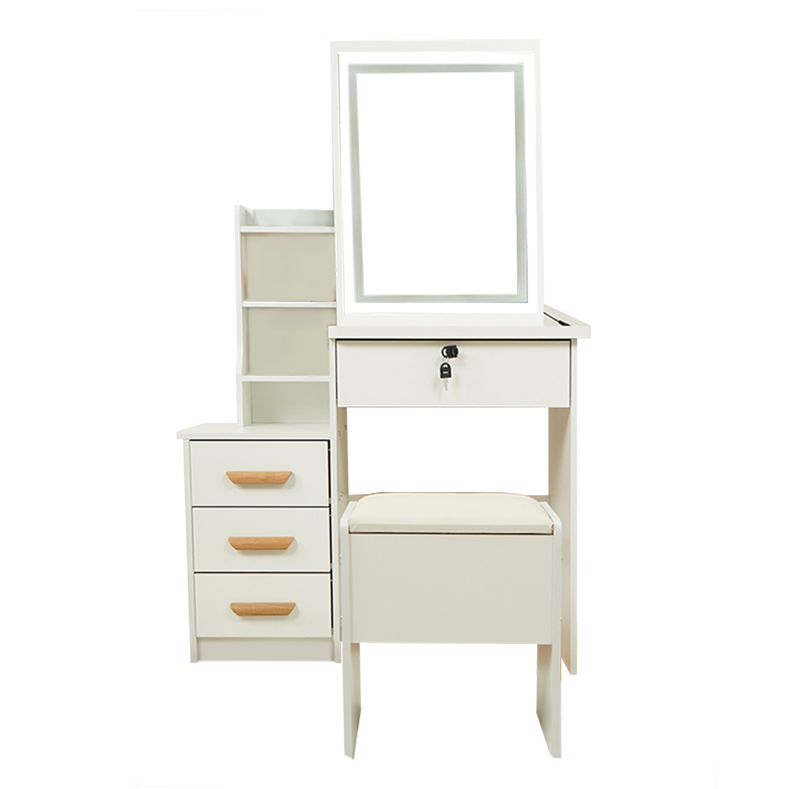 ドレッサー 化粧台 ライト付き ドレッサーテーブル ドレッサーデスク