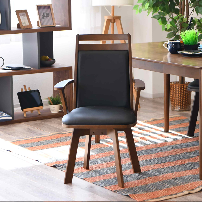 ダイニングチェア 回転 肘付き 1脚入り 回転椅子 ダイニング チェアー