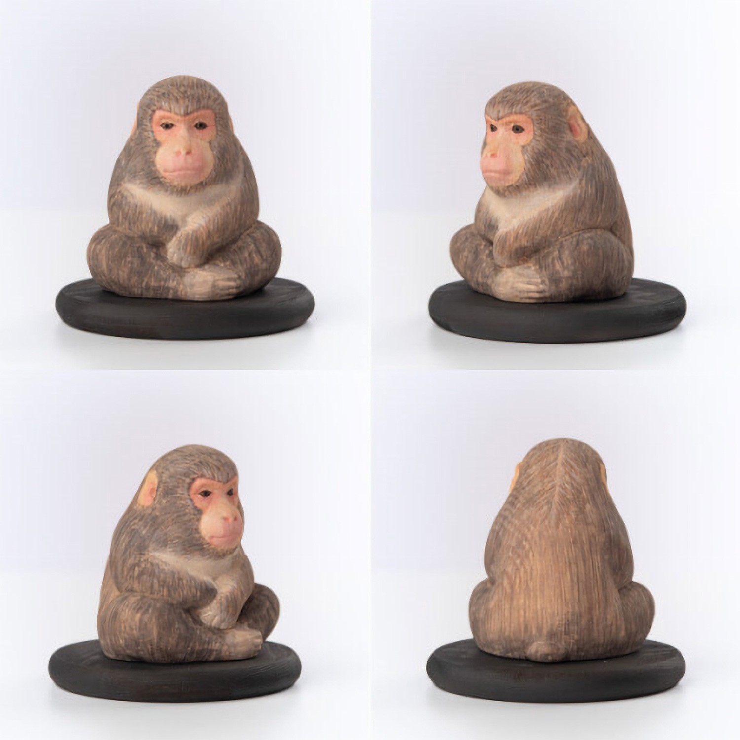 十二支木彫りコレクション「申（さる）」正因山実相院 妙法寺開眼‐サル