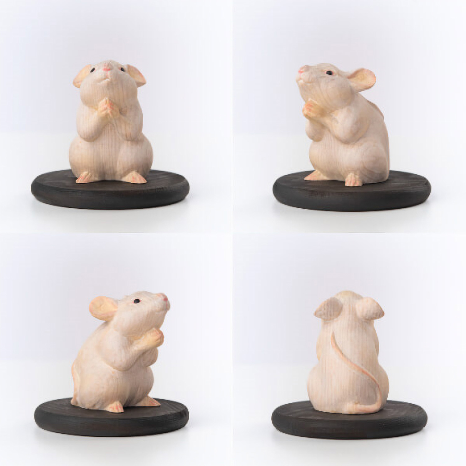 十二支木彫りコレクション「子（ねずみ）」正因山実相院 妙法寺開眼