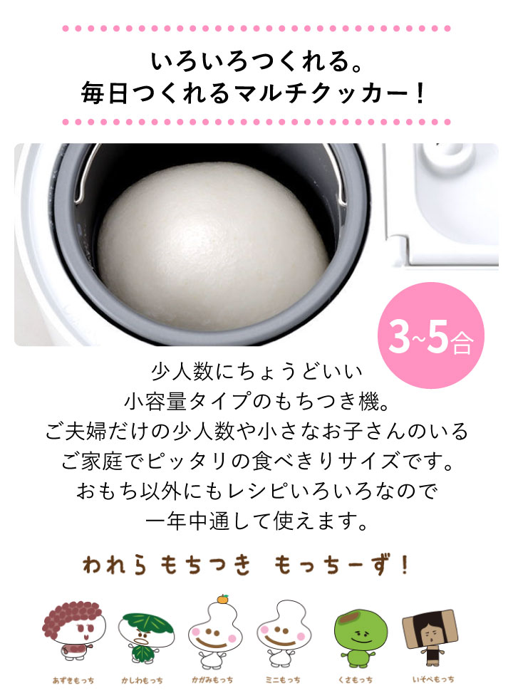 エムケー精工 今なら2年保証付き 家庭用餅つき機 ミニもっち RM-05MN