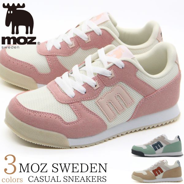 moz（モズ） スニーカー レディース 靴 パステル ブルー ピンク
