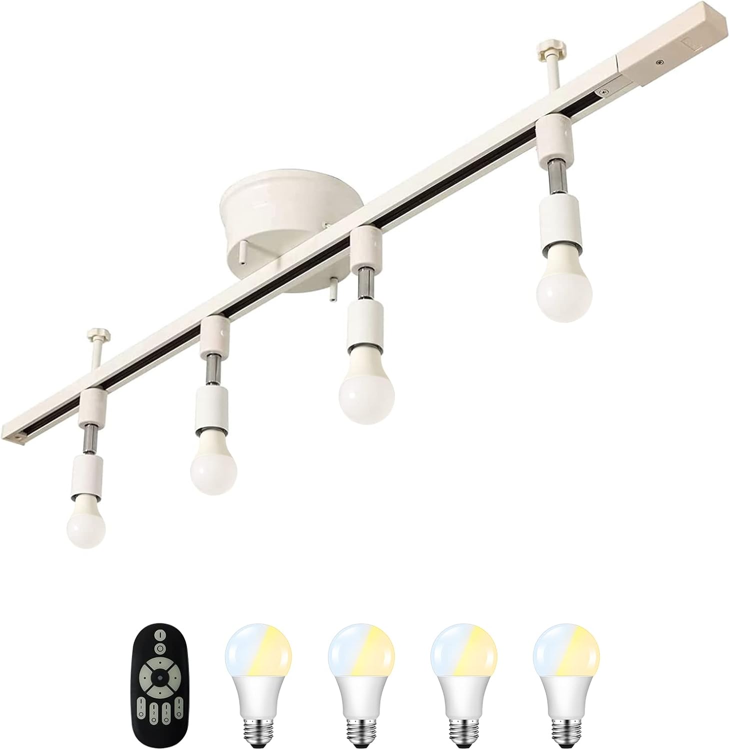 共同照明 ダクトレール スポットライト 4灯 60W相当 調光調色 6畳 8畳