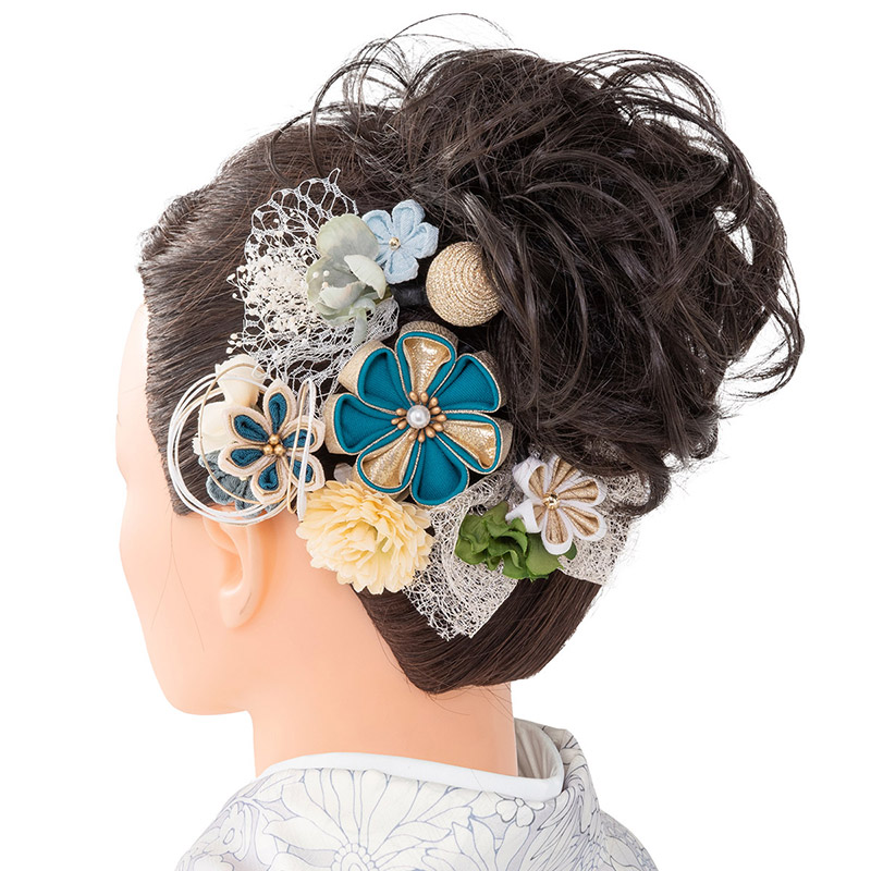 髪飾り 七五三 成人式 卒業式 HANA SHIRABE つまみ細工 6点セット