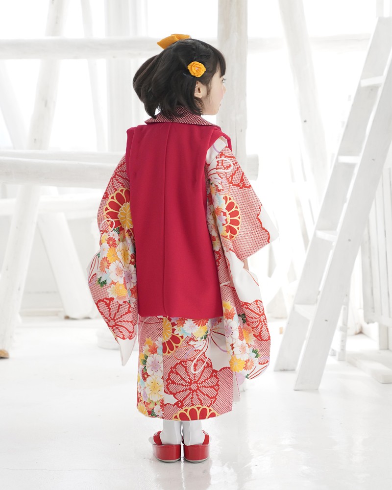 京都瑠璃雛菊 七五三 着物 3歳 フルセット 購入 女の子 三才 被布 子供