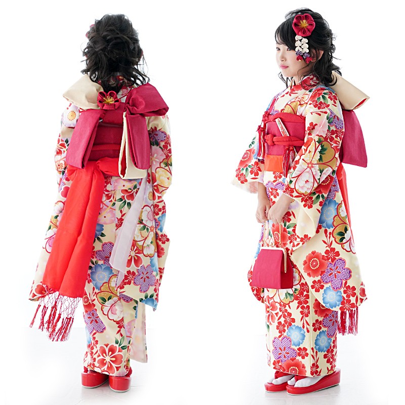 京都瑠璃雛菊 七五三 着物 7歳 フルセット 購入 販売 レトロ 『小町
