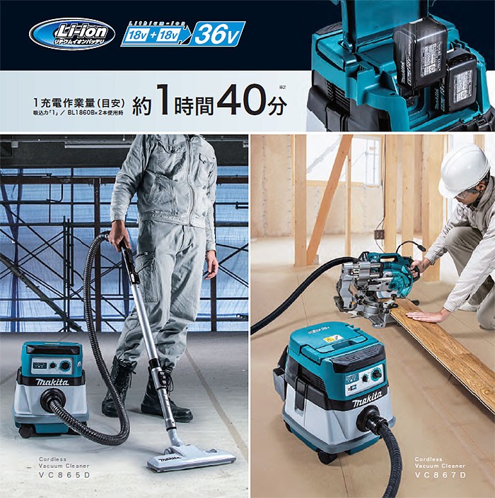 マキタ（makita） 36V 充電式集じん機 VC865DZ 乾湿両用 8L/吸水6L