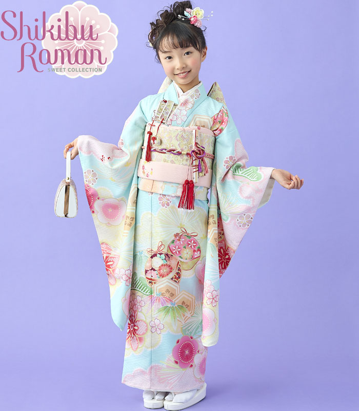 七五三 着物 7歳 女の子 着物フルセット 式部浪漫 ブランド 絵羽柄 梅