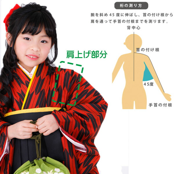 KIMONOMACHI 「子供着物加工 肩上げ」 二尺袖 着物 襦袢 羽織 四つ身