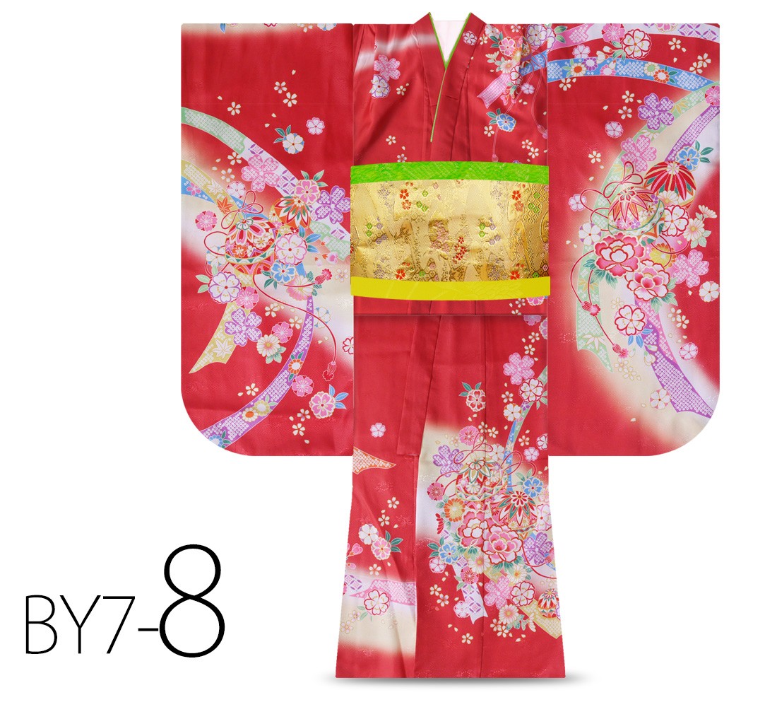 NISHIORI 単品販売 絵羽柄 四つ身 着物 選べる8柄 古典 レトロ 7歳 七