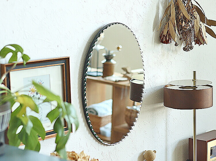 オーバルミラー Axim（アクシム） ミラー 鏡 壁掛け インテリア