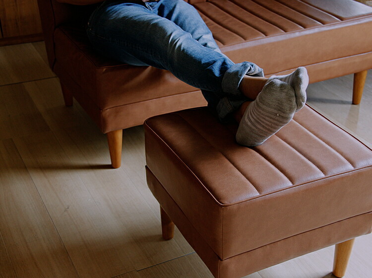 国産 オットマン JAM(ジャム) スツール 足置き台 天然木 1人掛け